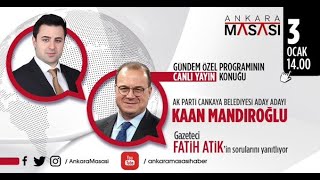 AK Parti Çankaya Belediye Başkan Aday Adayı Kaan Mandıroğlu Ankara Masasında soruları yanıtlıyor [upl. by Aerdnaid292]