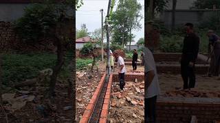 Construction process of pouring concrete for building beams in rural areas [upl. by Zulema]