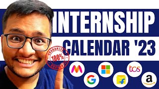 Internship Calendar 2023  Which company hires when OFFCAMPUS [upl. by Thomas]