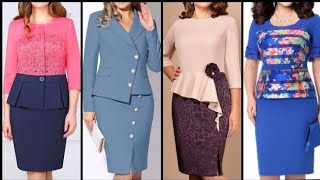 womens Classy amp Top Gorgeous Office Wear Two Piece Bodycon Dresses With Jackets amp Blazers Ideas2024 [upl. by Joela]