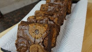 Easy Brookies  Chocolate Chip Cookie Brownies [upl. by Rubia]