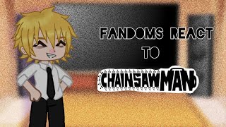 Fandoms react to Denji  Ensemble stars BSD Chainsaw man OMORI  33 [upl. by Whyte]