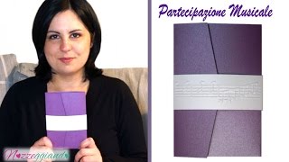 MUSICA – Partecipazioni di nozze fai da te  Tutorial matrimonio  Nozzeggiando [upl. by Dranyar640]