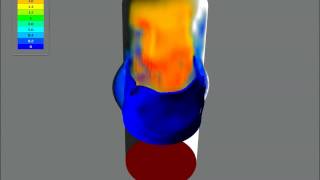 Artificial Composite Aortic Valve Simulation  Two way coupled FSI solution by Abaqus and FlowVision [upl. by Akapol]