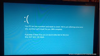 How to Fix Windows BSOD Error IRQLNOTLESSOREQUAL 0x0000000A [upl. by Cummings361]