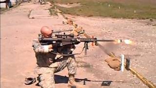 50 cal sniper rifle fired from the kneeling [upl. by Louie]