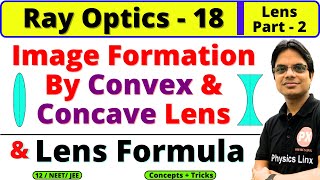 Ray Optics 18  Image Formation By Convex and Concave Lens amp Lens Formula Class 12NEETJEE [upl. by Garry]