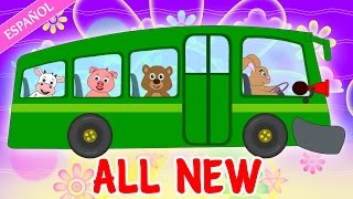 Las Ruedas  Wheels On The Bus – ALL NEW  Canciones Infantiles  HooplaKidz en Español [upl. by Celine81]