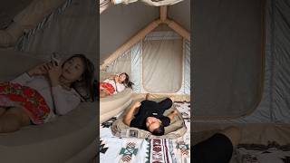 Air sleeping bed 😮 mini wood toy woodworking art skillwood hand shorts Viral [upl. by Eniledgam]