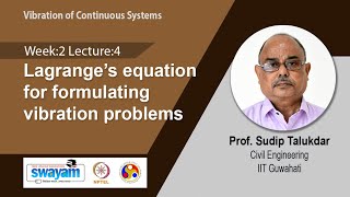 Lec 8 Lagrange’s equation for formulating vibration problems [upl. by Juna]