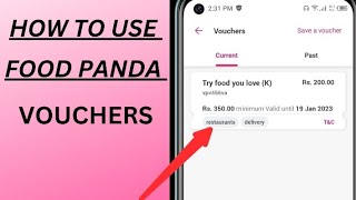 Foodpanda ka voucher kaise use kar han  how to use food panda voucher [upl. by Ilram]