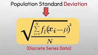 Statistical Formula Series Population Standard Deviation for discrete series data sigma [upl. by Mordy]