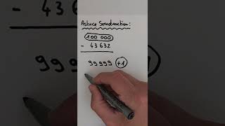 Maths Substraction Trick 😱😱😱shorts short shortvideo maths mathematics education [upl. by Acirre339]