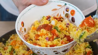 COUS COUS DI VERDURE  ricetta pronta in 20 minuti  con o SENZA CARNE [upl. by Ennaus776]