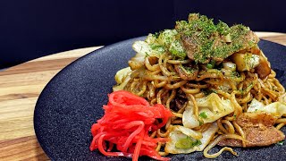 How To Make Yakisoba  Japanese stir fry noodles  Japanese street food [upl. by Ennis]