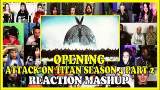 Attack on Titan Season 4 Part 2 Opening Reaction Mashup  THE RUMBLING [upl. by Harrak]