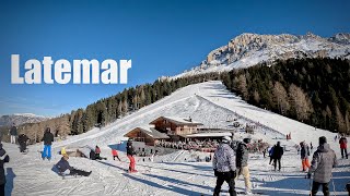 Skiing Latemar Obereggen Pampeago Predazzo [upl. by Ecirahs]