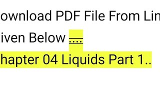 Liquids Chapter 04 Part 1 Easy Notes With Proper HeadingsManometric Method [upl. by Huttan]