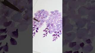 Wisteria Flowers  Watercolor [upl. by Leeke]