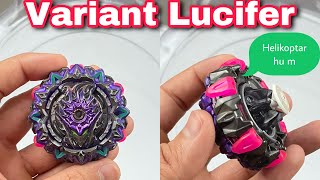 Variant Lucifer Sparking Beyblade Review  Defence Or Helicopter [upl. by Suilenrac]