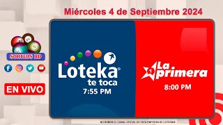 Loteka y la Primera en vivo 🎰 │Miércoles 4 de Septiembre 2024 – 755 PM [upl. by Juieta647]