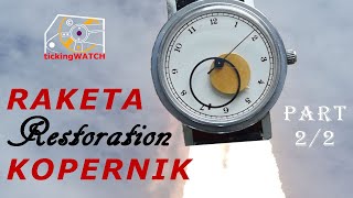 Restoration of Raketa Kopernik or Copernicus watch at home  Ракета Коперника [upl. by Nohs]