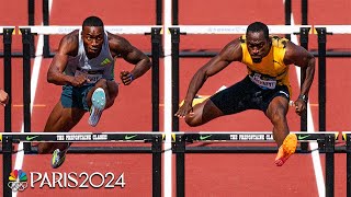 Olympic Champ Parchment and World Champ Holloway joust to the last hurdle in Diamond League Final [upl. by Ggerc865]