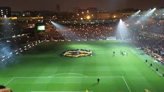 Wolverhampton Wanderers prematch light show amp DJ set vs Liverpool 21122018 at Molineux Stadium [upl. by Odla698]