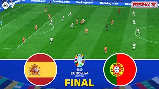 SPAIN vs PORTUGAL  UEFA EURO 2024 FINAL  Morata vs Ronaldo  FC 24 Gameplay [upl. by Harlamert]