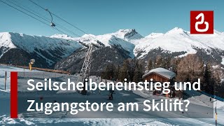 Schlepplift Jatzmeder am Rinerhorn in DavosKlosters  Unikat mit SeilscheibenEinstieg [upl. by Neslund]