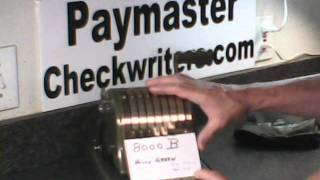 Paymaster CheckWriter Model 8000B [upl. by Shanleigh829]