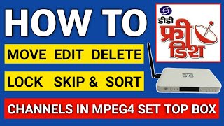 How to Move and Delete Channels in MPEG4 Set Top Box  STC MPEG4 Set Top Box Channel Settings [upl. by Lenrad]