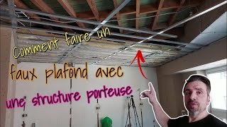 Comment faire un faux plafond avec une structure porteuse [upl. by Adnawak916]