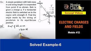 Class 12 Physics  Electrostatics  22 Solved Example6 on Electrostatics  For JEE amp NEET [upl. by Graff]