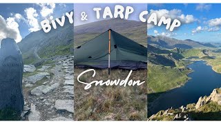 Bivy amp Tarp camp  Snowdonia  Hiking the tallest mountain in Wales  Bivvy camp [upl. by Lahcear]