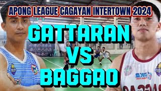 BAGGAO VS GATTARAN  APONG LEAGUE CAGAYAN INTERTOWN 2024 ELIMS GAME HIGHLIGHTS [upl. by Assyle]