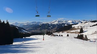 Skiing STEEP RED slope CHAILETTES GoPro HD POV  MEGEVE ski resort Feb 2024 [upl. by Ainek]