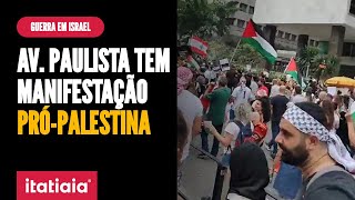 MANIFESTANTES PRÓPALESTINA SE REÚNEM NA AVENIDA PAULISTA NESTE DOMINGO [upl. by Nicola931]