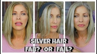 Silver Hair  Fab or Fail  LOREAL COLORISTA SPRAY  Silver for a Day [upl. by Einnor527]