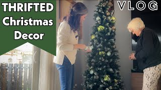 Decorating for Christmas on a Budget  Goodwill Thrift Haul  Decor Trends with Thrift Finds decor [upl. by Lerrud]