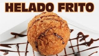 Receta muy fácil para hacer HELADO FRITO en casa en pocos minutos  Recetas de postres [upl. by Dustman]