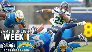 Seattle Seahawks vs Los Angeles Chargers  2024 Preseason Week 1 Game Highlights [upl. by Yatnoj]