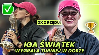 IGA ŚWIĄTEK KRÓLOWĄ DOHY 🏆 Rybakina pokonana choć nie bez problemów [upl. by Hajar594]