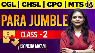 PARA JUMBLE I  CLASS  2  I CGL ICHSL ICPO I MTS I BY NEHA MAAM [upl. by Luapnaes282]