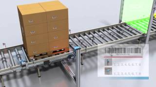 Pallet identification RFID and bar code scanner with 4Dpro from SICK [upl. by Morie868]