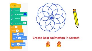 How To Make Animation in Scratch with pen extension  Scratch Programming  Tutorial 9 [upl. by Hanas]