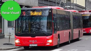 Oslo Ruter 70 Full Route Journey Visual Skullerud to Nationaltheatret  DP76164 5059 [upl. by Eldrida]