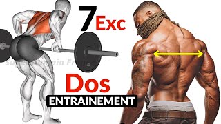 7 Exercices Pour Un Dos Large Et Puissant Entrainement Musculation [upl. by Nnovahs725]