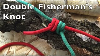 Double Fishermans Knot Easy step by step instructions [upl. by Nosmas]