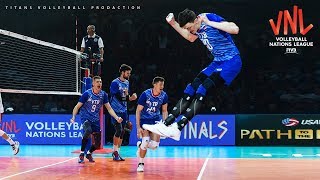 Best Volleyball Long Rally  Mens VNL 2019 [upl. by Annairdna]